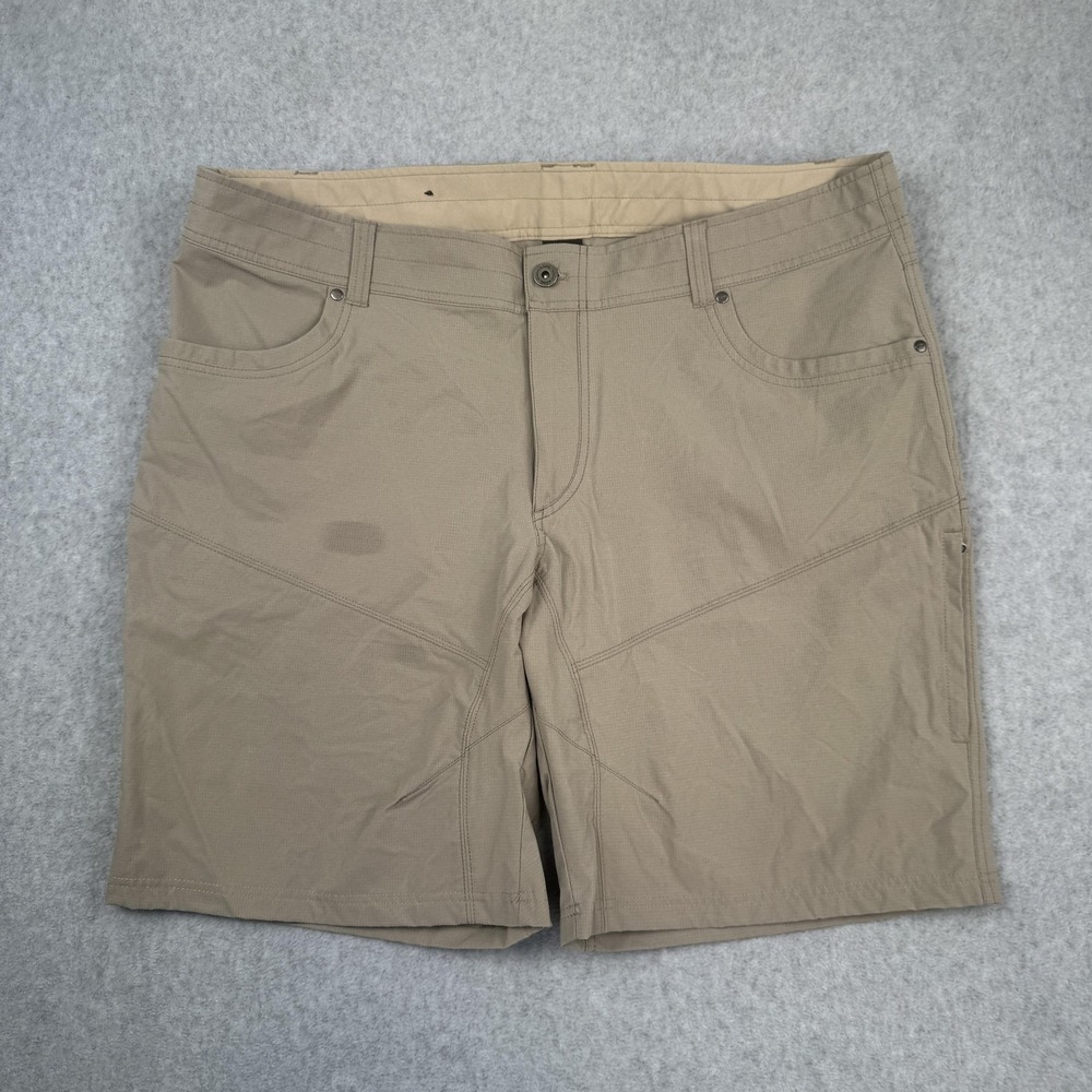Kuhl Shorts Mens 42 Khaki Tan Silencr Kargo Cargo Stretch Hiking Outdoor Utility